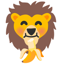 banana and lion