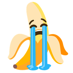 banana and loudly crying face
