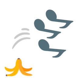 banana and musical notes