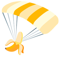 banana and parachute
