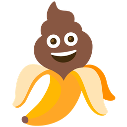 banana and pile of poo