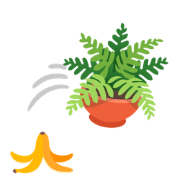 banana and potted plant
