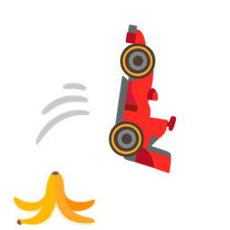 banana and racing car