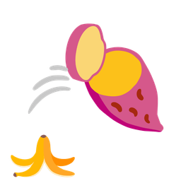 banana and roasted sweet potato