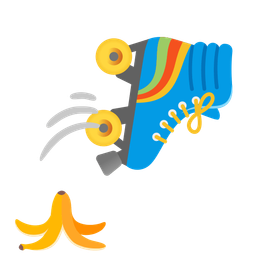 banana and roller skate