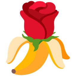 banana and rose