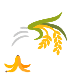 banana and sheaf of rice