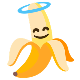Banana and Smiling face with halo