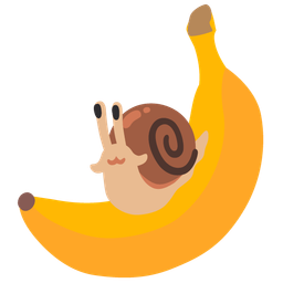 banana and snail