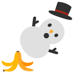 banana and snowman without snow