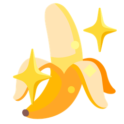 banana and sparkling heart