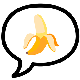banana and speech balloon