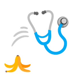 banana and stethoscope