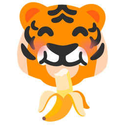 banana and tiger face