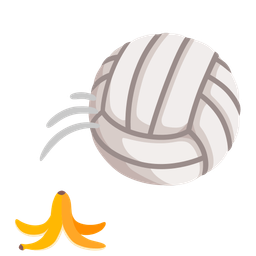 banana and volleyball