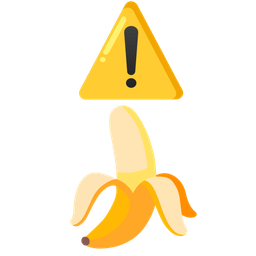 banana and warning