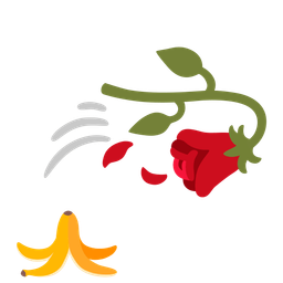 banana and wilted flower