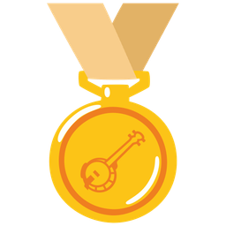 Banjo and 1st place medal