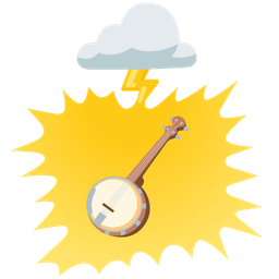 Banjo and Cloud with lightning