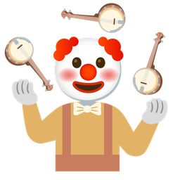 Banjo and Clown face