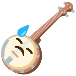 Banjo and Downcast face with sweat