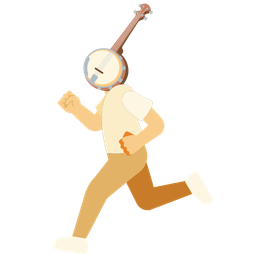 Banjo and Running shoe