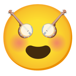 Banjo and Smiling face with heart-eyes