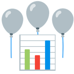 bar chart and balloon