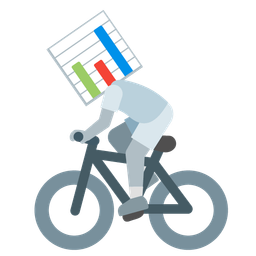 bar chart and bicycle
