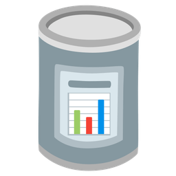 bar chart and canned food