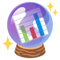 bar chart and crystal ball