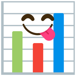 Bar chart and Face savoring food