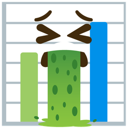 bar chart and face vomiting