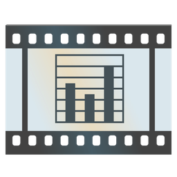 bar chart and film frames