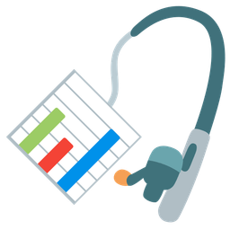 bar chart and fishing pole