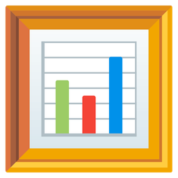 bar chart and framed picture
