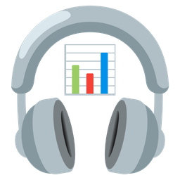 bar chart and headphone