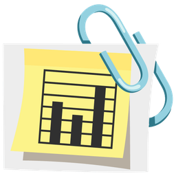 bar chart and linked paperclips