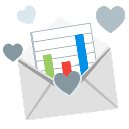 bar chart and love letter