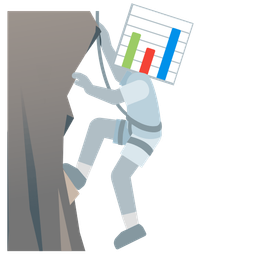 bar chart and mountain