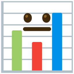 bar chart and neutral face