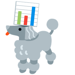 bar chart and poodle