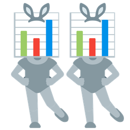 bar chart and rabbit face