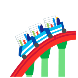 bar chart and roller coaster