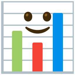 Bar chart and Slightly smiling face