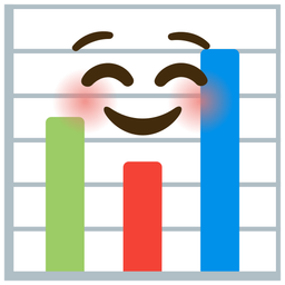 Bar chart and Smiling face