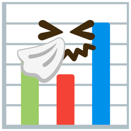 bar chart and sneezing face
