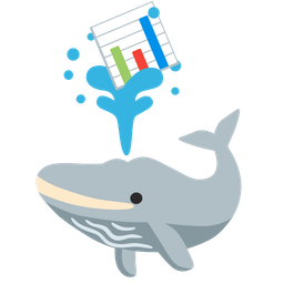 bar chart and spouting whale