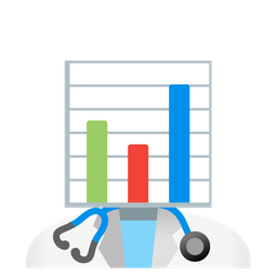 bar chart and stethoscope