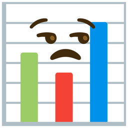 bar chart and unamused face